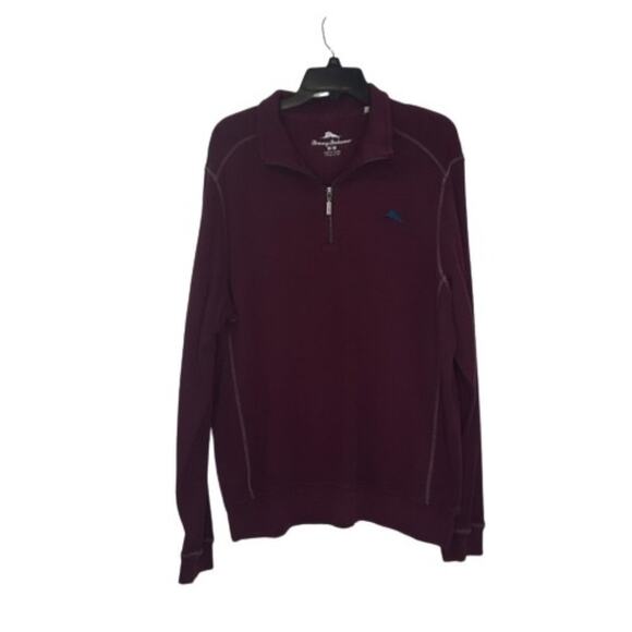 Tommy Bahama Other - Tommy Bahama maroon plum quarter zip sweater long sleeve top size medium